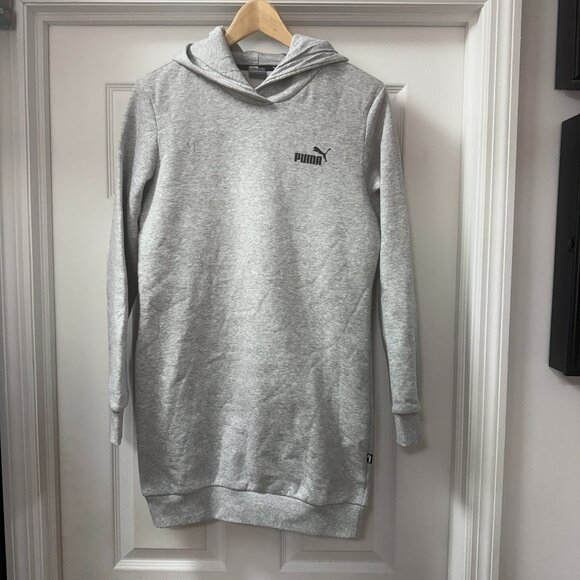 Puma Essentials Hooded Hoodie Light Grey Heather 100% Cotton Dress size Small - Picture 1 of 16